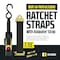 Dc Cargo 1in X 6' Retractable Ratchet Straps w/ E-Track Adapters, 2PK 16RRBOET-2 - alternate 6